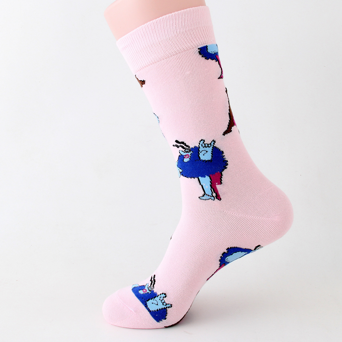 12 Pairs Fashion Absorb Sweat Socks Jacquard Socks Male Cartoon Character Socks Bulk Wholesale